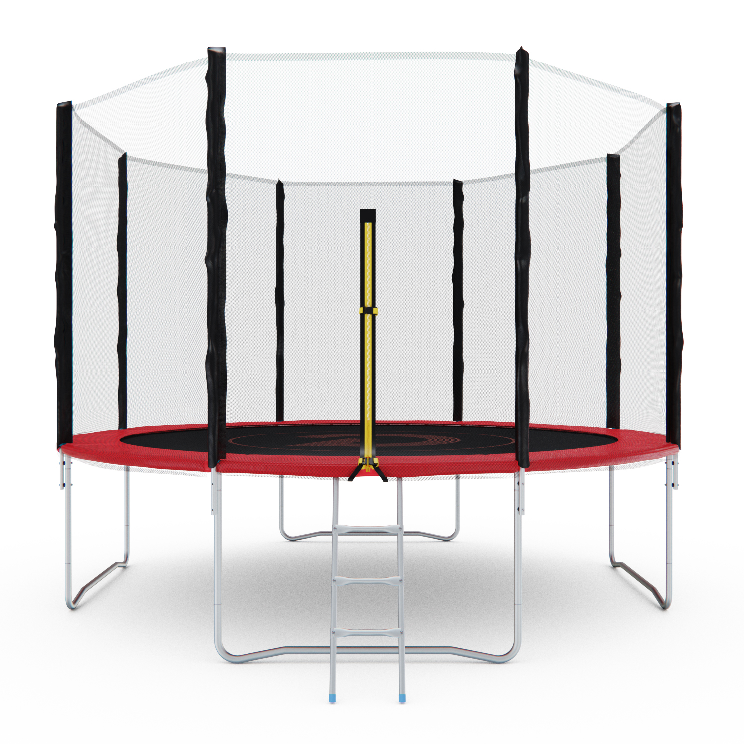 Батут с сеткой DFC PELPO 12ft с лестницей, RED