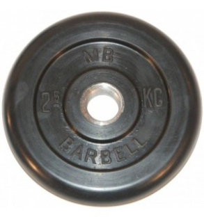 Диск обрезиненый черный MB Barbell MB51-2,5